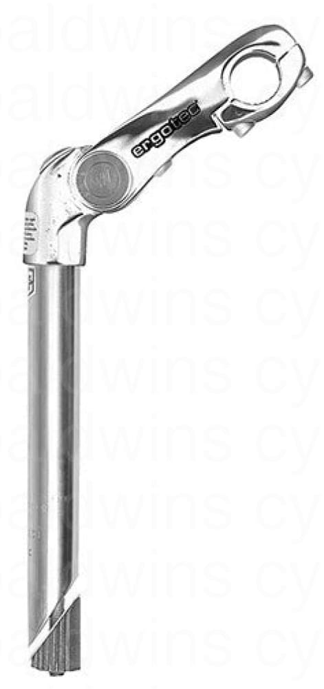 Ergotec Kobra Vario Adjustable Quill Stem in Silver - 22.2mm - 110mm (22.2mm)