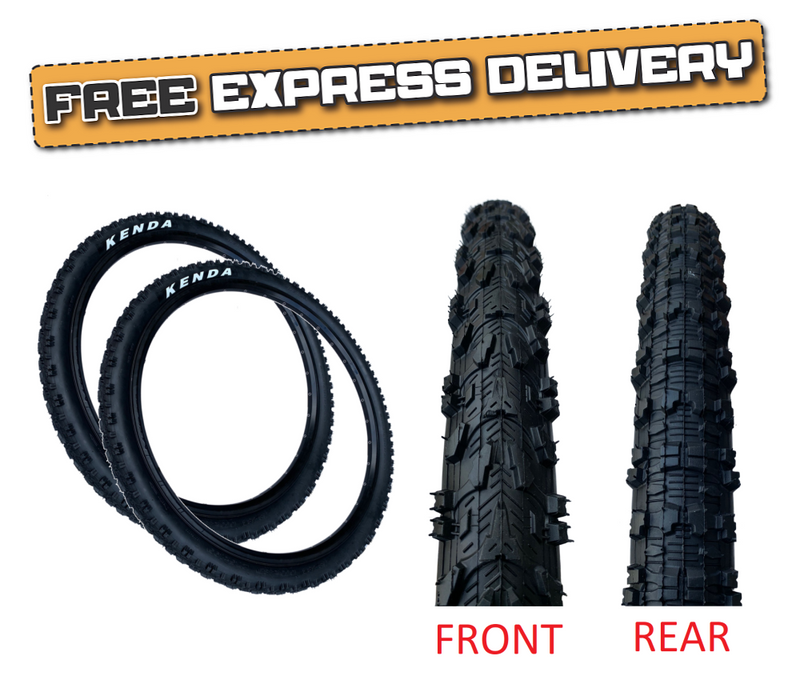 PAIR 27.5 x 1.95 KENDA KOYOTE 650B Off Road Mountain Bike MTB TYRES Baldwins Cycles Ltd