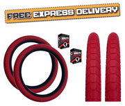 KENDA KRAKPOT 20 x 1.95 RED Kids BMX Bike Freestyle Street TYREs TUBEs K-90