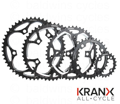 KranX 104BCD Alloy CNC Narrow-Wide Chainring in Black - 30T