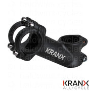 KranX 31.8mm Alloy 35° Rise A/Head 1 1/8" Stem in Black - 70mm