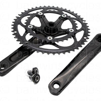 KranX 34/50T Alloy Compact 170mm 10 Speed Road Chainset in Black