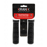KranX Dual Handlebar Grips in Black/Grey