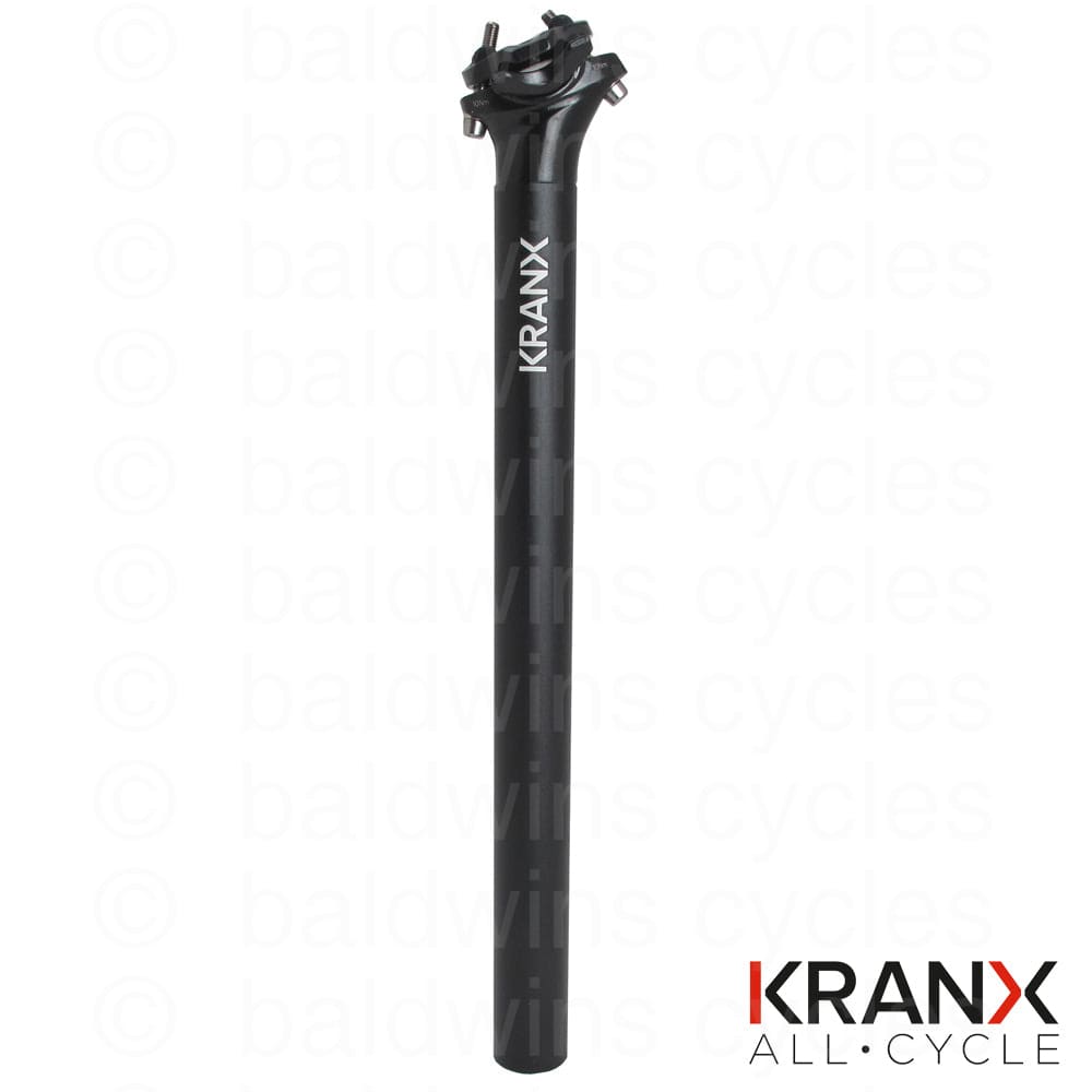 KranX Micro Alloy 400mm 0mm Offset Seatpost in Black - 27.2mm