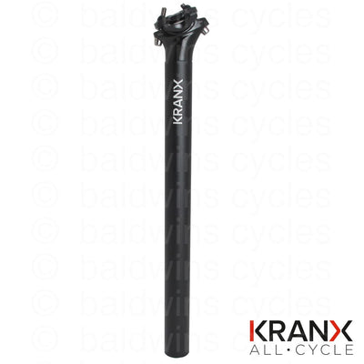 KranX Micro Alloy 400mm 0mm Offset Seatpost in Black - 30.9mm