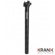 KranX Micro Alloy 400mm 0mm Offset Seatpost in Black - 31.6mm