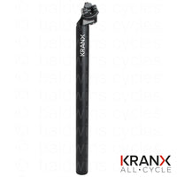 KranX Micro Alloy 400mm 12mm Offset Seatpost in Black - 26.4mm