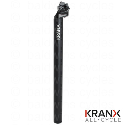 KranX Micro Alloy 400mm 12mm Offset Seatpost in Black - 26.8mm