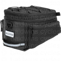 Lotus SH-506D Commuter Expandable Rack Top Bag in Black (6.8L / 8.7L)
