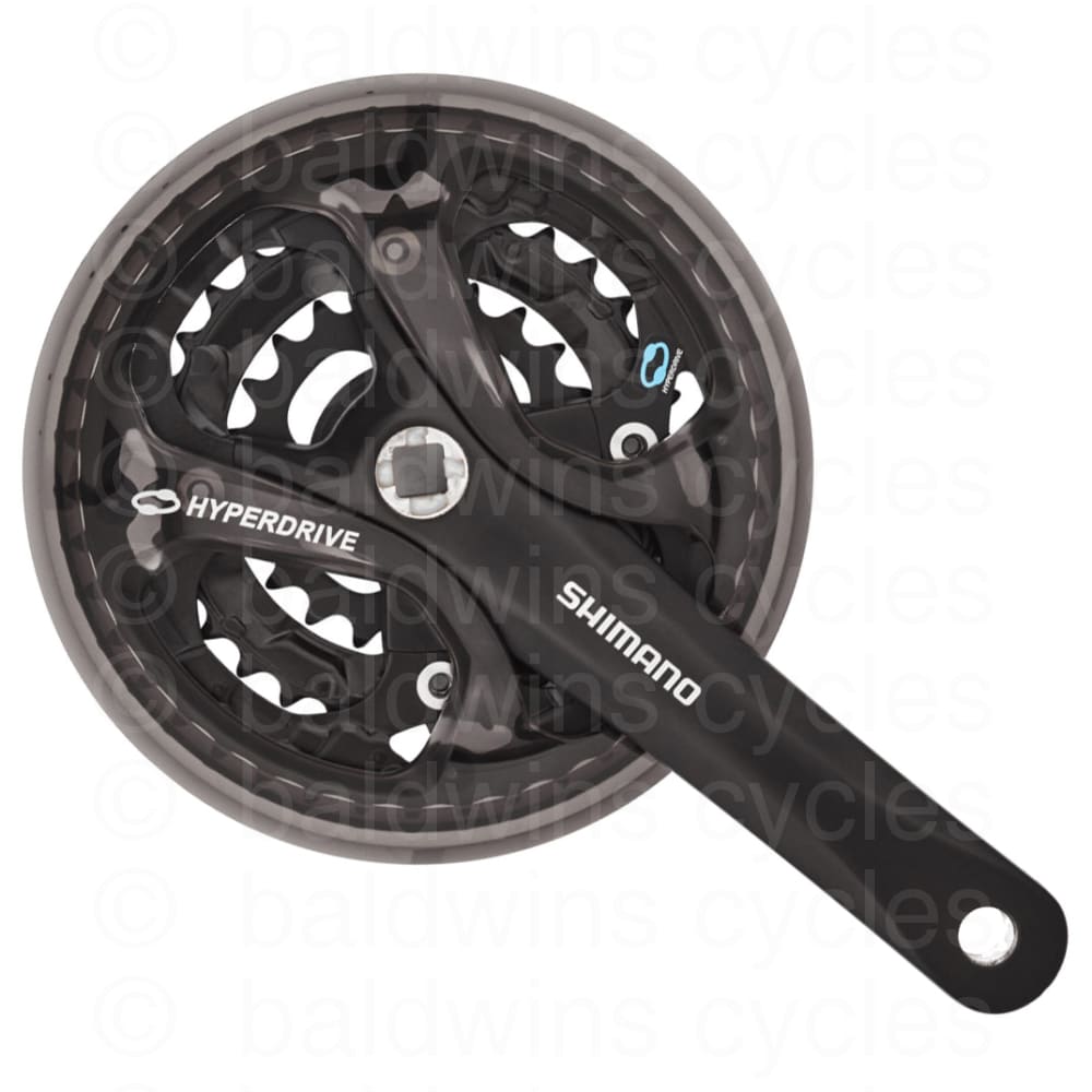 Shimano M361 - 28/38/48 - 8 Speed Tapered Chainset in Black
