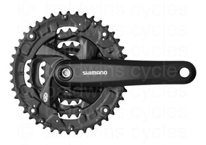 Shimano M371 - 26/36/48 - 9 Speed Chainset in Black - 175mm
