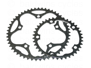 Stronglight 130PCD Type S - 5083 Series Shimano 5-Arm Road Chainrings in Black - 53T