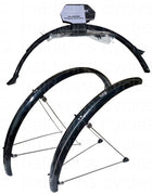 Stronglight 700C Cross 42mm Wide Section Guards. S-version with Fixed Bridges - Stainless Steel Safe Clip - Silver