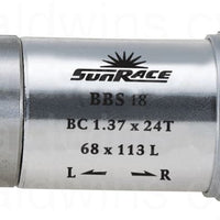 SunRace BBS18 Alloy Bottom Bracket 68mm - 103mm