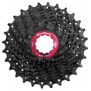 SunRace CSRX1 - 11 Speed Road Cassette 11-36T in Black