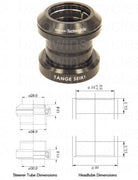 Tange Seiki Technoglide J-27 A/Headset in Black. 1 1/8"