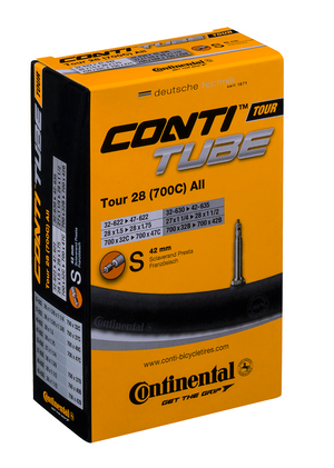 Continental 700 x 32c - 47c / 27 x1-1/4 Inner Tube 42mm Presta Valve Hybrid Bike