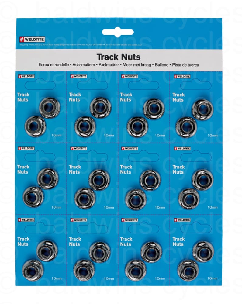 Weldtite 3/8" Track Nuts - 12 Pairs - 1 Card
