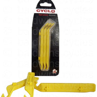 Weldtite Cyclo Nylon/Plastic Tyre Levers (set of 3 on a card) - Yellow