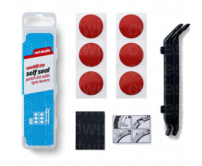 Weldtite Self Seal Patch Kit with Tyre Levers (Box of 12)
