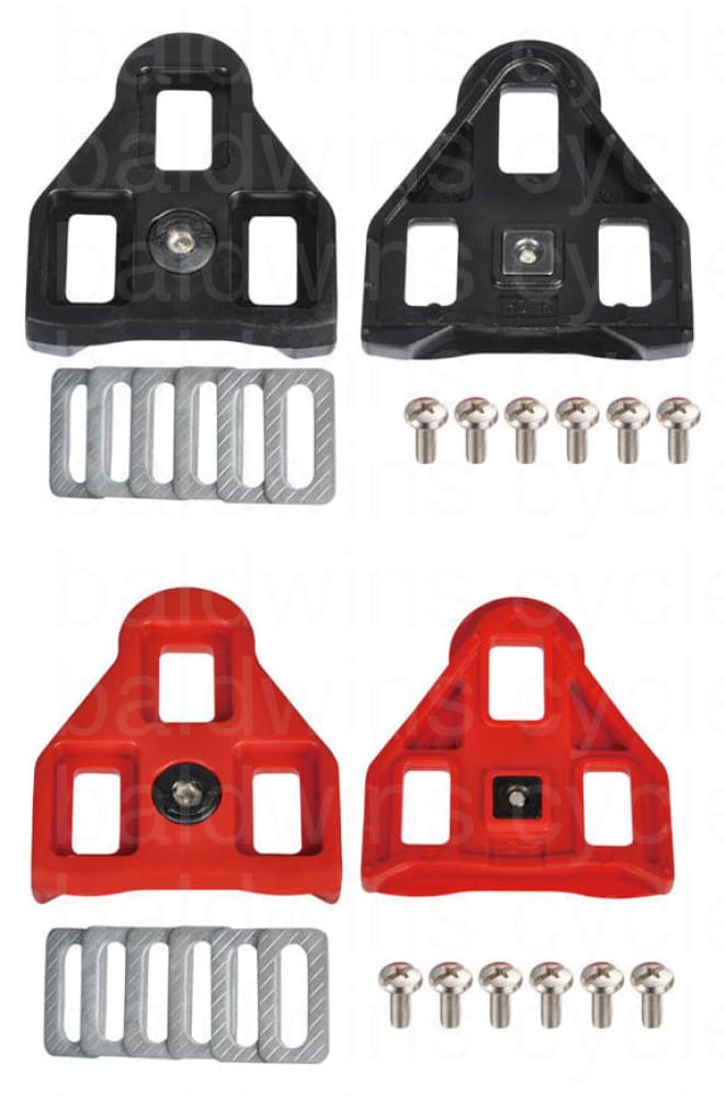 Wellgo RC5/RC6 Shoe Plates - Look Delta Compatible Cleats - Red