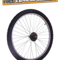 26" Alloy REAR Mountain Bike Wheel & 7 SPEED SHIMANO FREEWHEEL + TYRE + TUBE